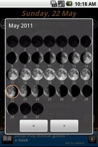 Aplicación para ver las fases de la Luna 2