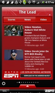 ESPN ScoreCenter para Android 1